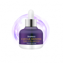 Антивозрастная сыворотка с экстрактом икры для сияния кожи  DEOPROCE Caviar Shining Turn Over Ampoule