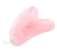 Скребок гуаша для лица розовый кварц AYOUME Massager Guasha Rose Quartz