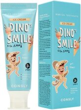 Паста зубная гелевая детская с ксилитом и вкусом пломбира Consly Dino's Smile Kids Gel Toothpaste With Xylitol And Ice Cream